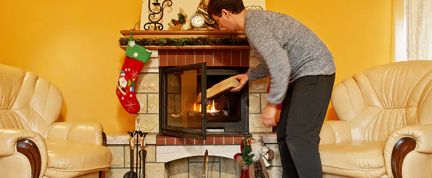 Rusted Metal Fireplace Restoration in Ridgeland, Mississippi